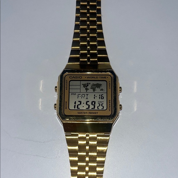 Casio Other - Casio A500WGA-9D Men's Vintage gold-tone stainless steel digital watch